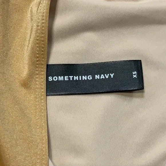 Something Navy Gold Cream One Piece Swimsuit - Picture 8 of 10